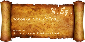 Motoska Szilárd névjegykártya